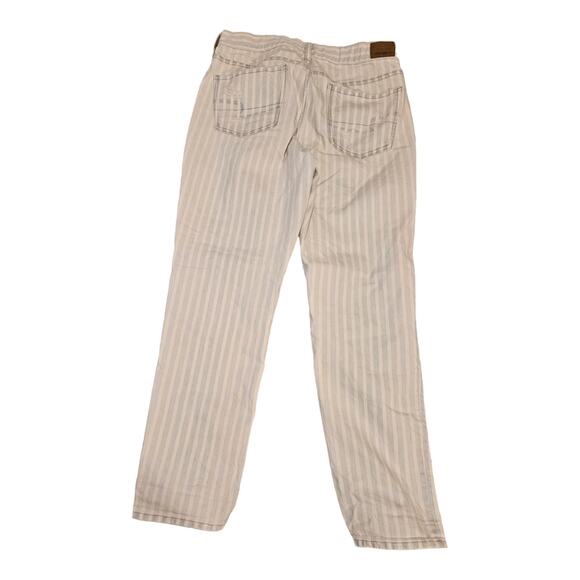 American Eagle Outfitters Size 6 Blue and White Stripped Ripped Jeans - Picture 6 of 10